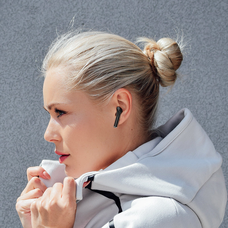Ακουστικά Bluetooth χωρίς ακουστικά BW29, TWS, Μαύρο