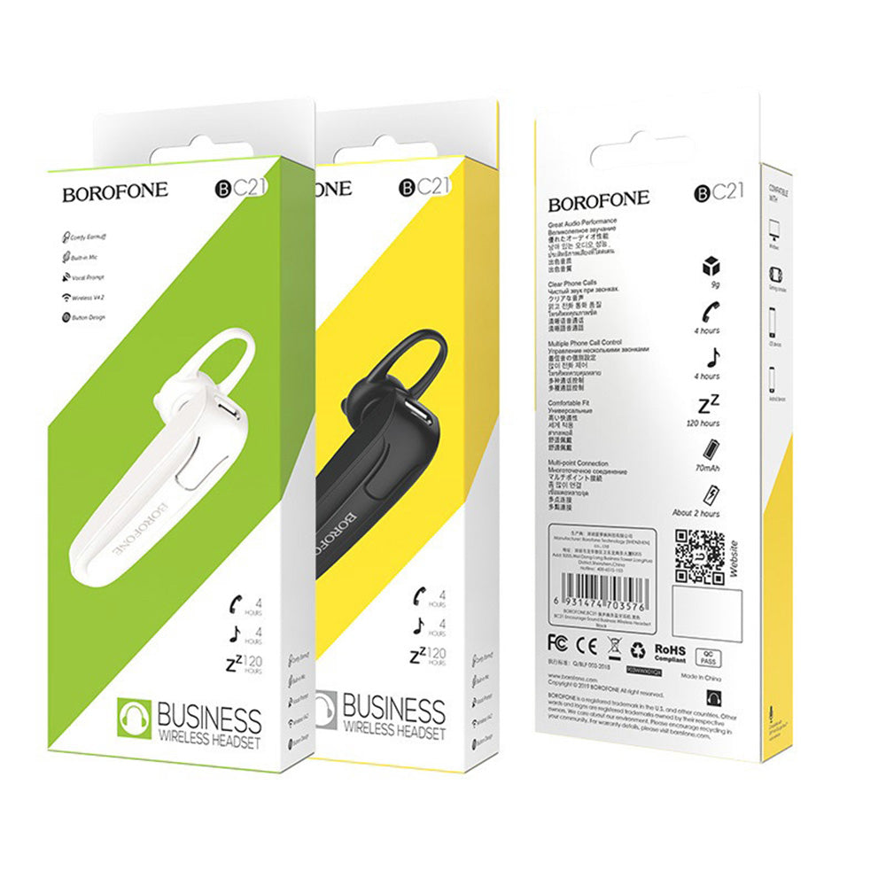 Ακουστικά Bluetooth χωρίς ακουστικά Encourage BC21, MultiPoint, A2DP, μαύρο