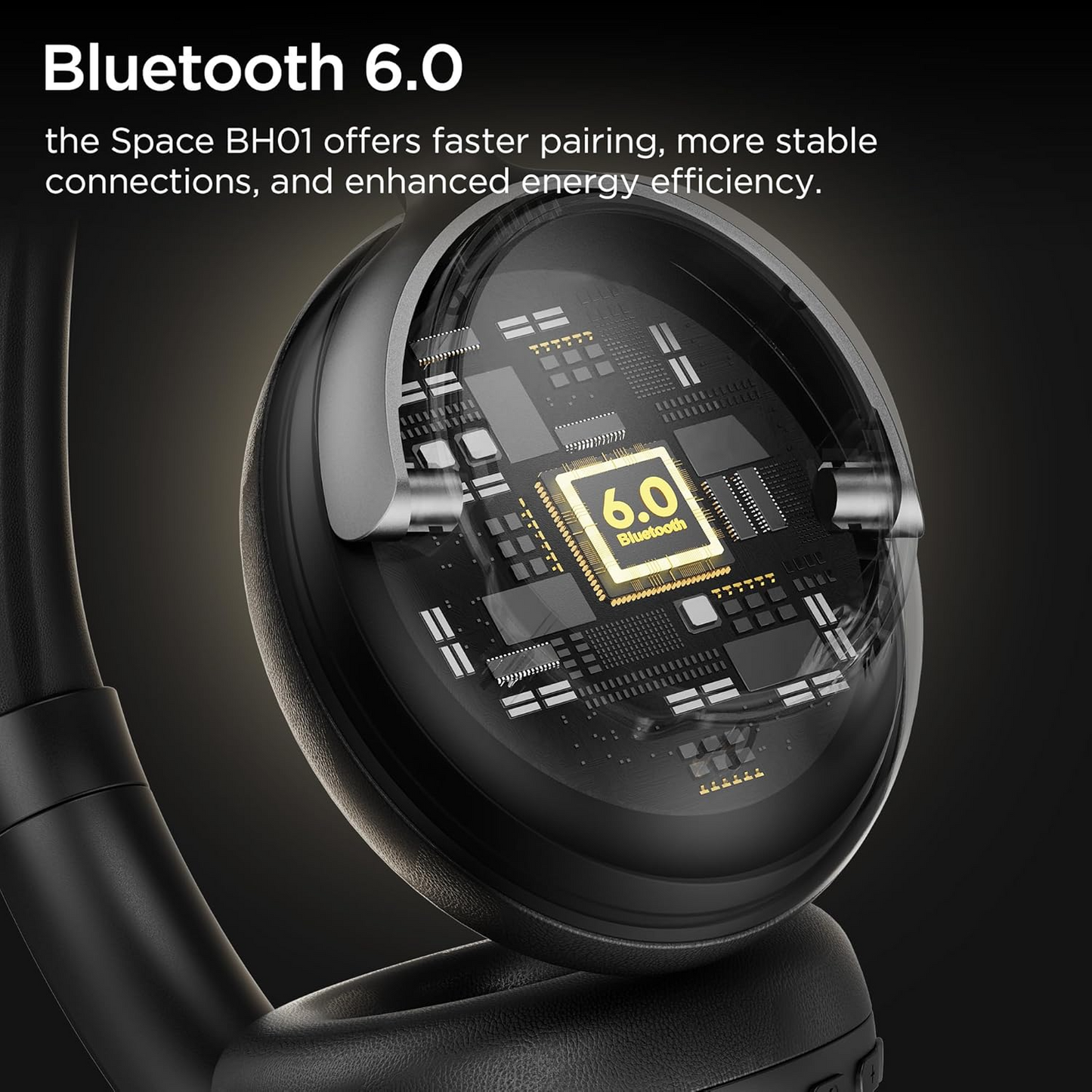 Ασύρματο Handsfree Bluetooth Bugani Space BH01, MultiPoint, A2DP, ANC, Μαύρο