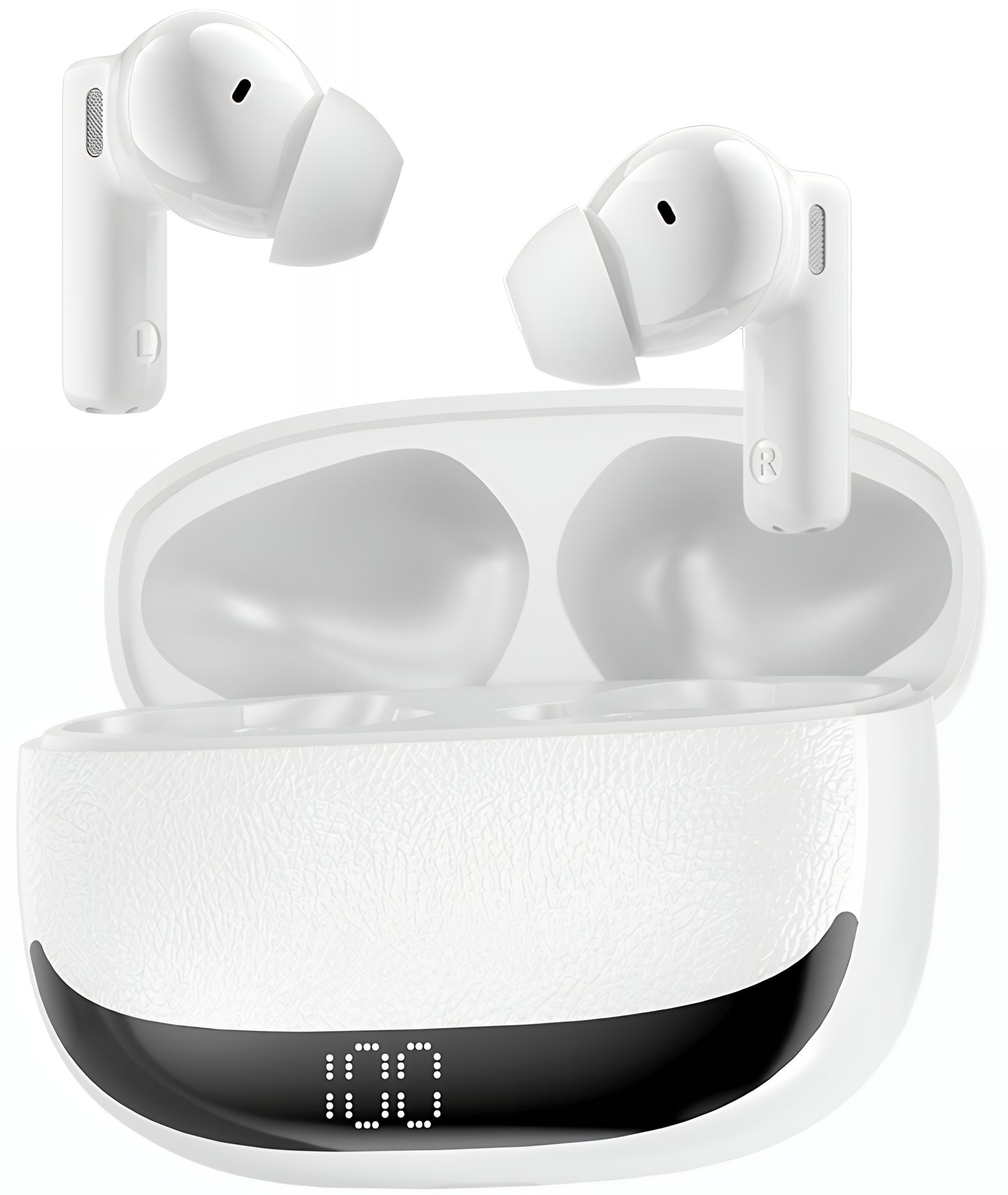 Ακουστικά Bluetooth Handsfree BWOO BW40, TWS, ANC, Λευκό
