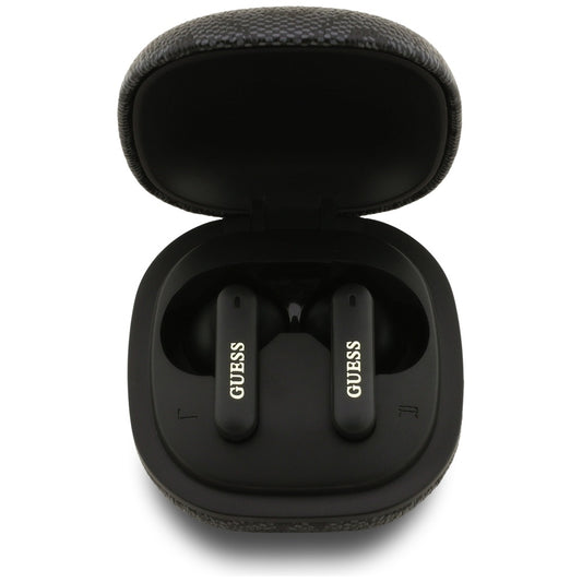 Handsfree Bluetooth Guess 4G Classic Metal Logo, TWS, Μαύρο