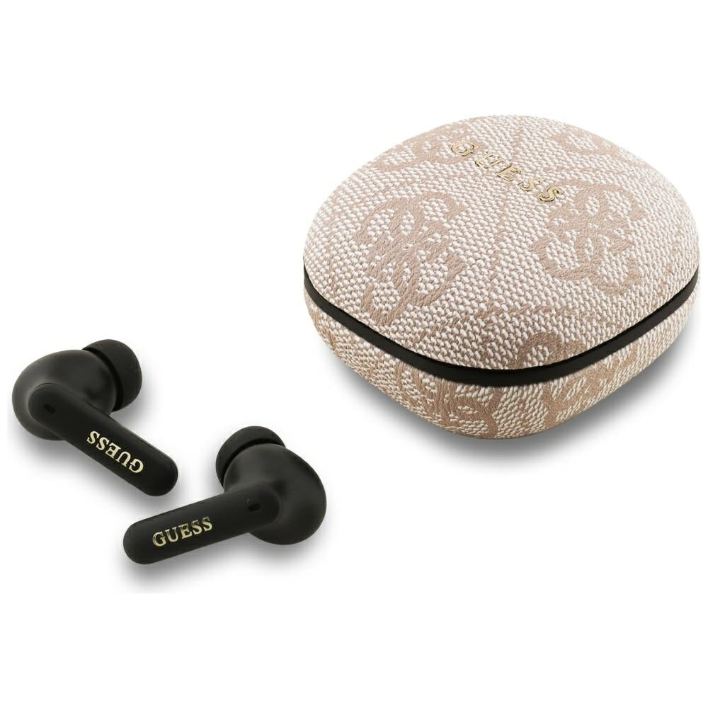 Handsfree Bluetooth Guess 4G Classic Metal Logo, TWS, Ροζ