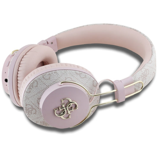 Handsfree Bluetooth Guess 4G Metal Logo, A2DP, Ροζ