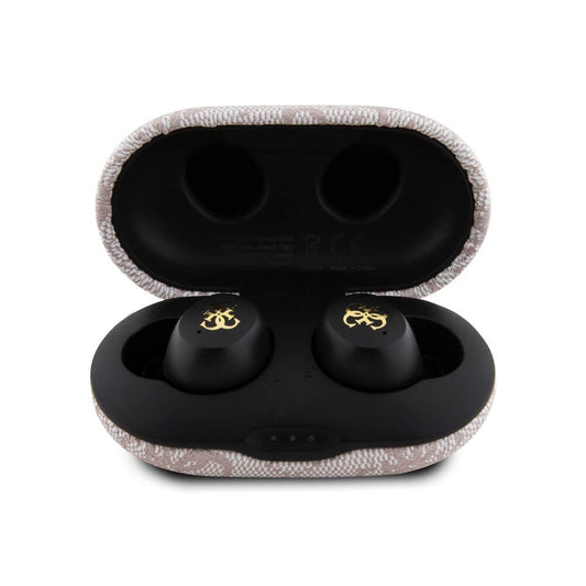 Handsfree Bluetooth Guess 4G Metal, TWS, Ροζ