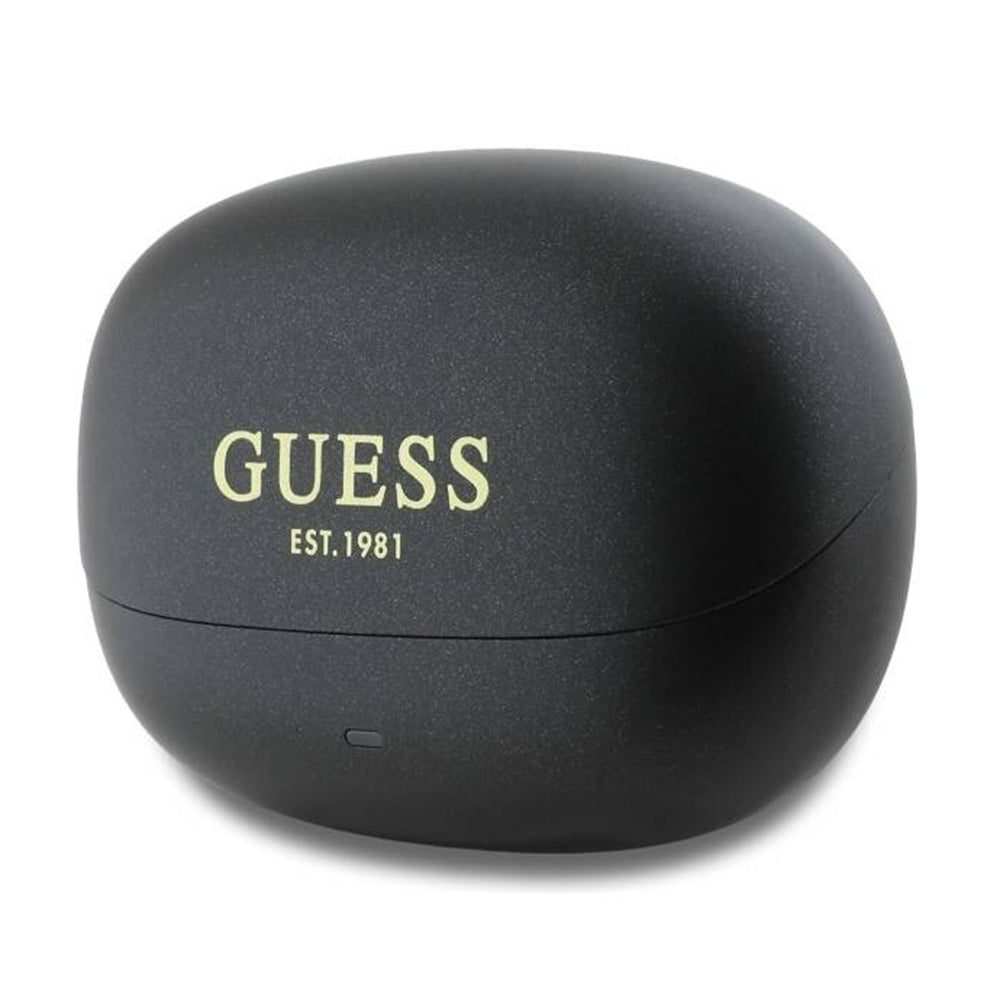 Handsfree Bluetooth Guess Capsule με Εκτυπωμένο Λογότυπο, TWS, ANC, Μαύρο