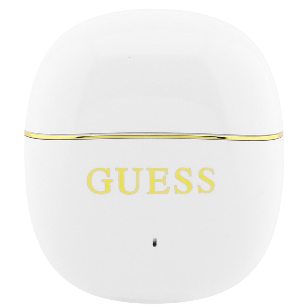 Handsfree Bluetooth Guess Glossy Gold Line Classic, TWS, Λευκό