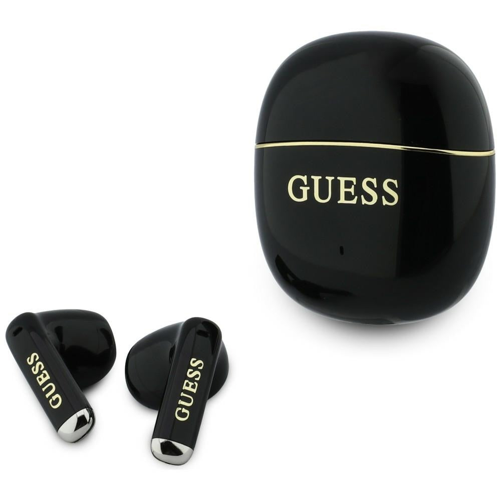 Ασύρματο Handsfree Bluetooth Guess Glossy Gold Line Classic, TWS, Μαύρο