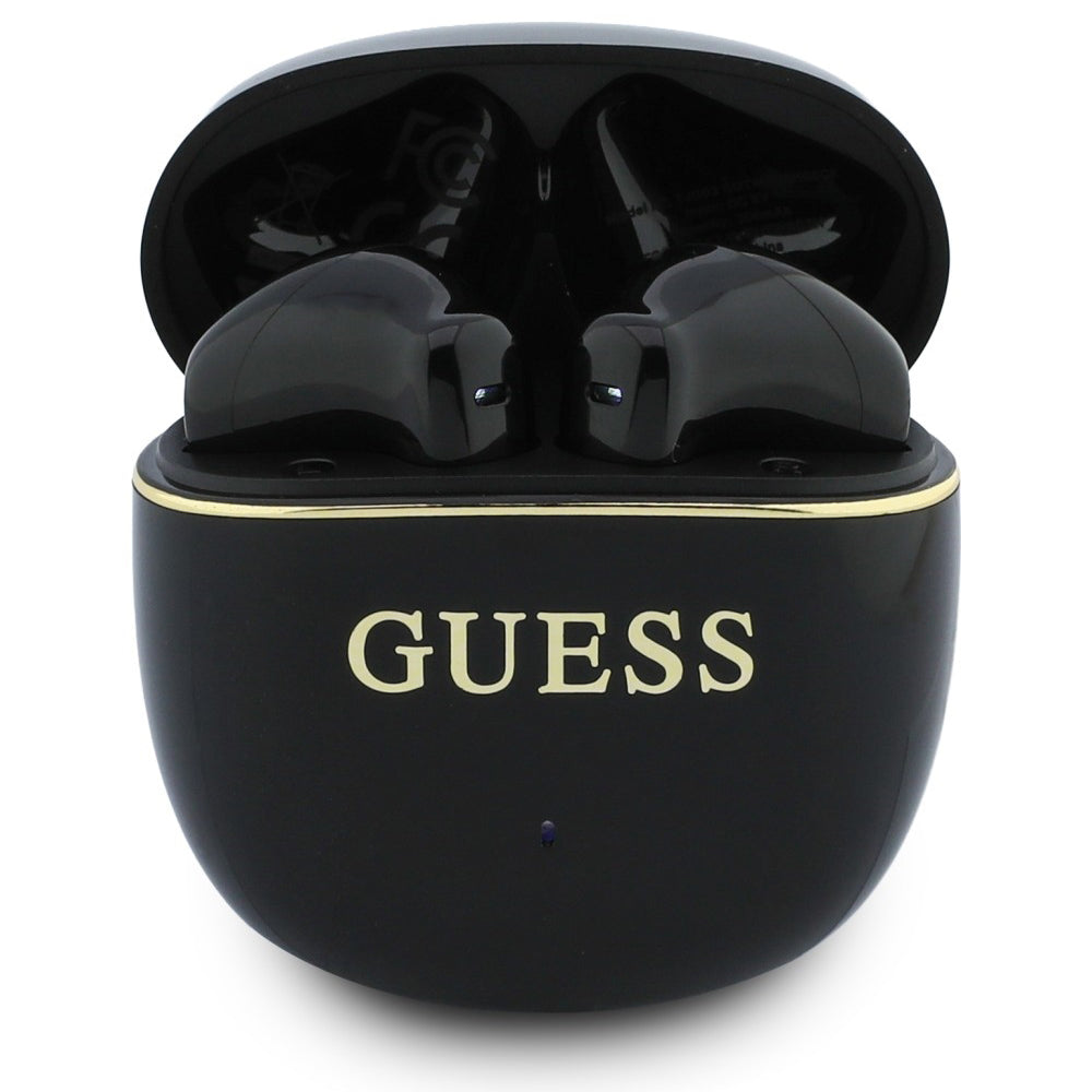 Ασύρματο Handsfree Bluetooth Guess Glossy Gold Line Classic, TWS, Μαύρο