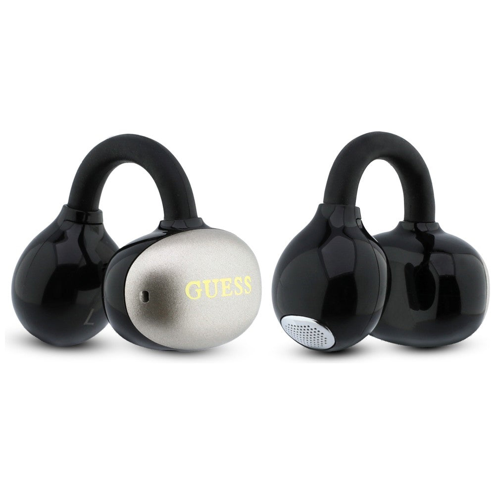 Ασύρματα ακουστικά Bluetooth Guess με μεταλλικό φινίρισμα, ηλεκτροπλαστικά μέρη, κλασικά, TWS, μαύρα