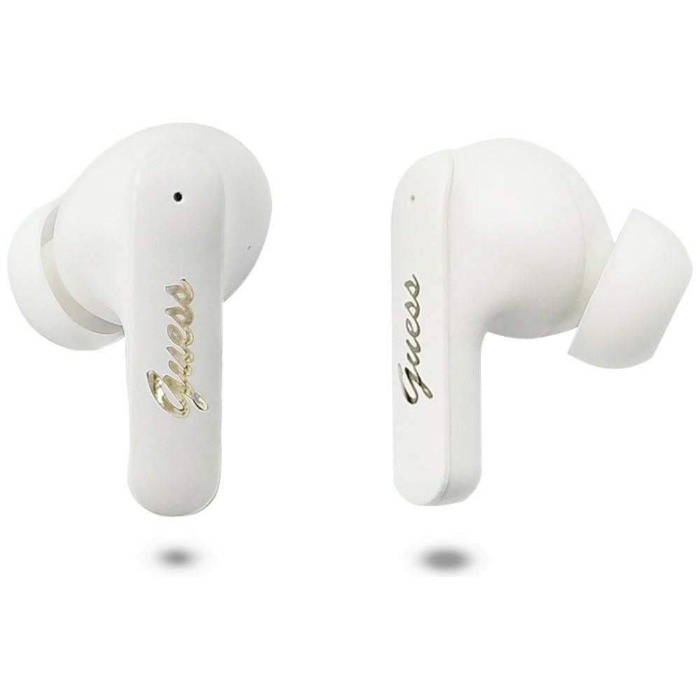 Handsfree Bluetooth Guess Script Metal Logo, TWS, Λευκό