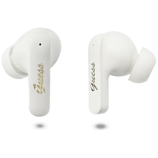 Handsfree Bluetooth Guess Script Metal Logo, TWS, Λευκό