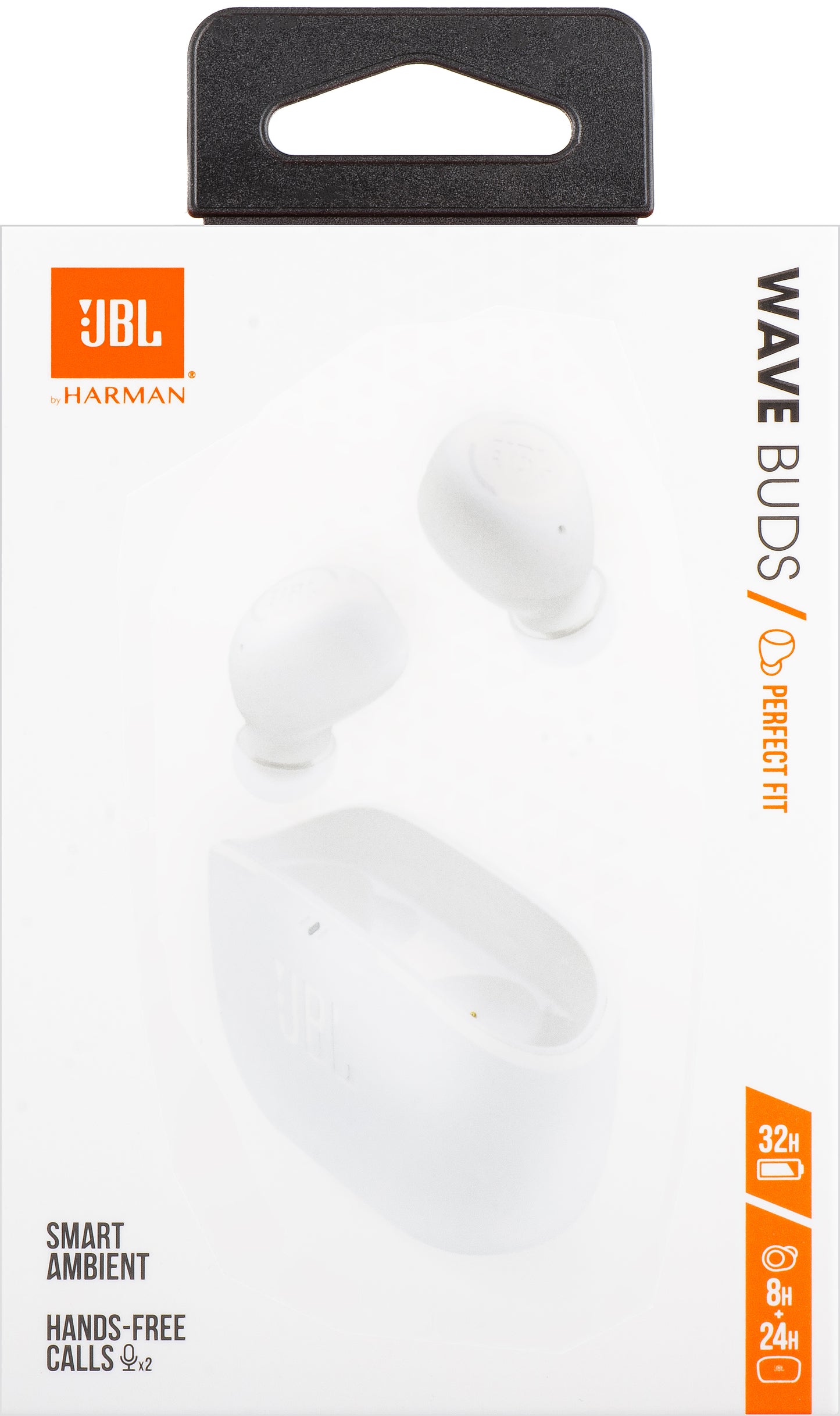 Ακουστικά handsfree Bluetooth JBL Wave Buds, TWS, λευκό JBLWBUDSWHT