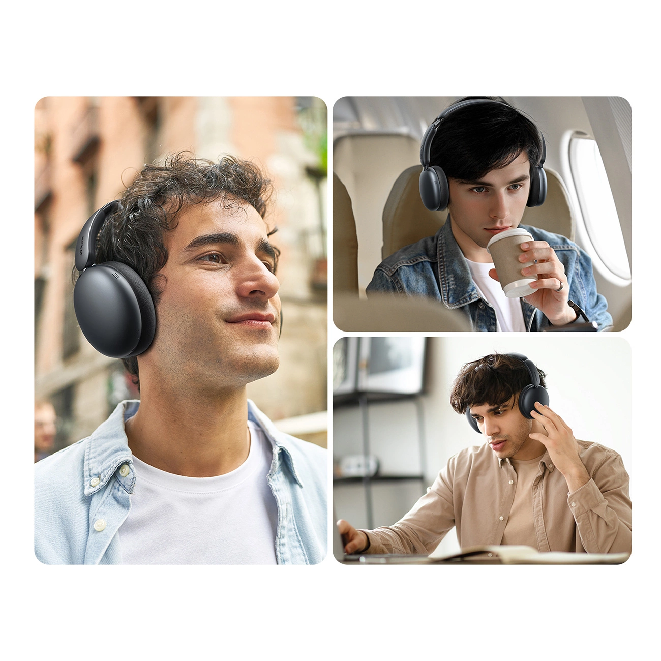 Ασύρματα ακουστικά Bluetooth Joyroom JR-JH1, A2DP, ANC, Μαύρο
