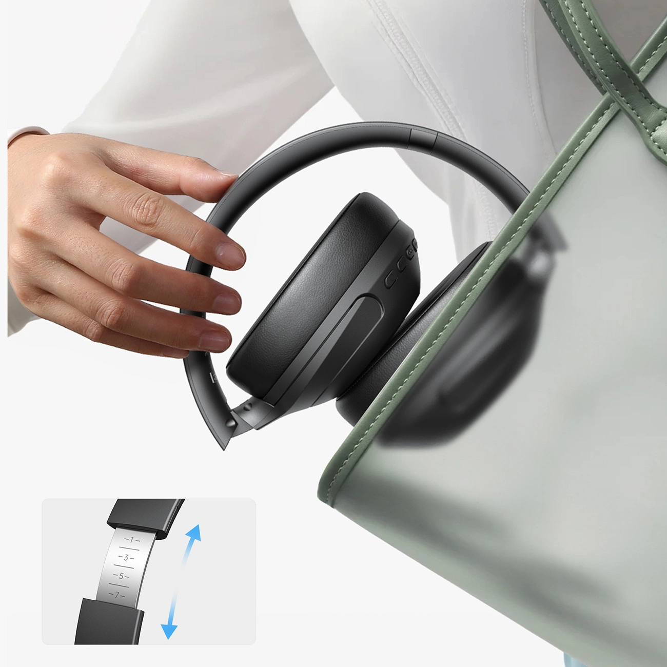 Ασύρματα ακουστικά Bluetooth Joyroom JR-JH2, A2DP, ANC, Μαύρο
