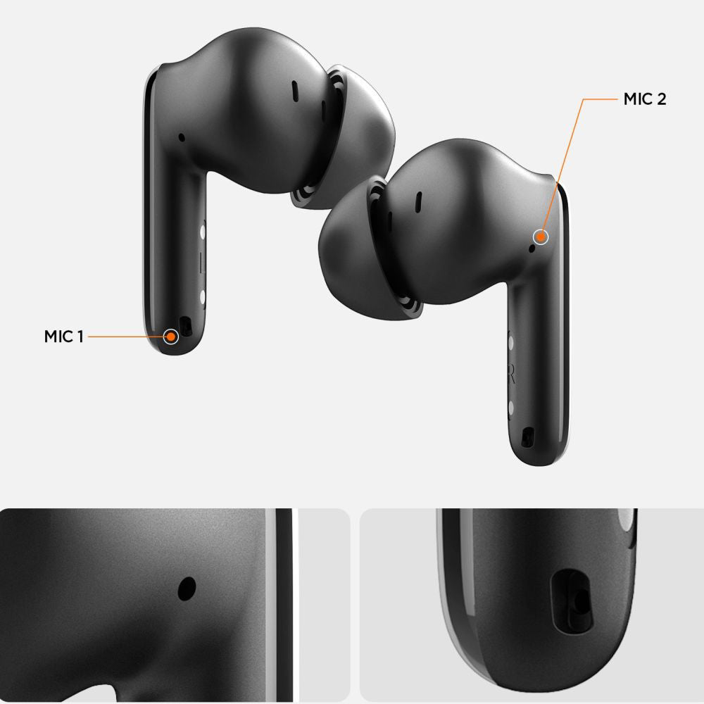 Handsfree Bluetooth Spigen SA2400, TWS, ANC, Λευκό