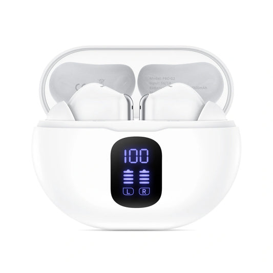 Handsfree Bluetooth Tech-Protect Ultraboost Pro G2, TWS, Λευκό
