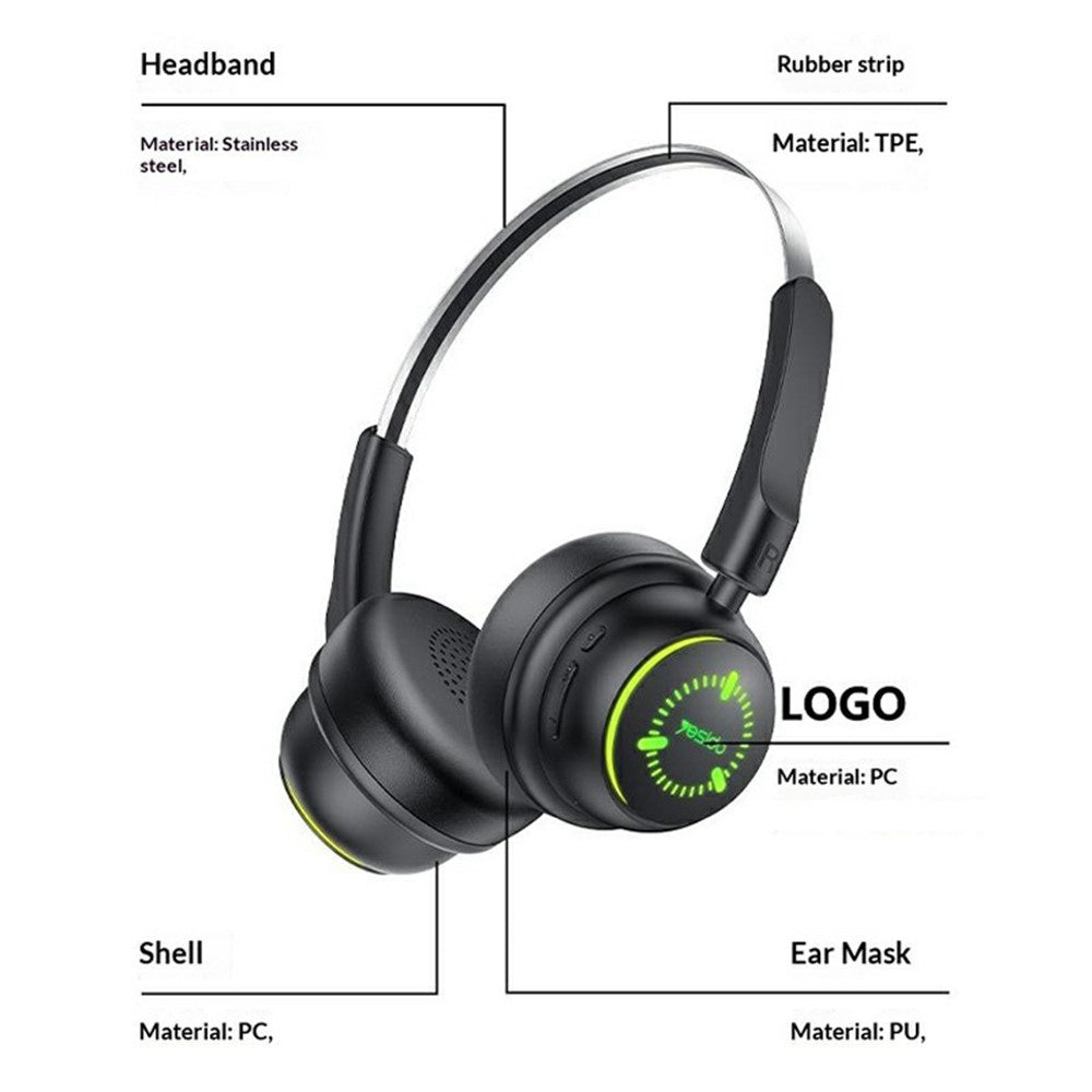 Handsfree Bluetooth Yesido EP15 Kids, A2DP, Μαύρο