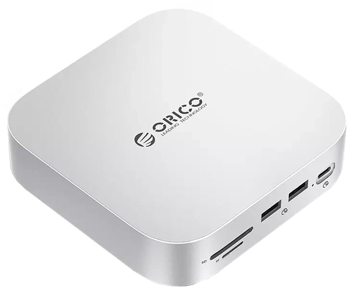 Πολυλειτουργικός Hub Orico MiniLink M48PR για Apple Mac Mini M4 / Mini M4 Pro, 9σε1, Ασημί