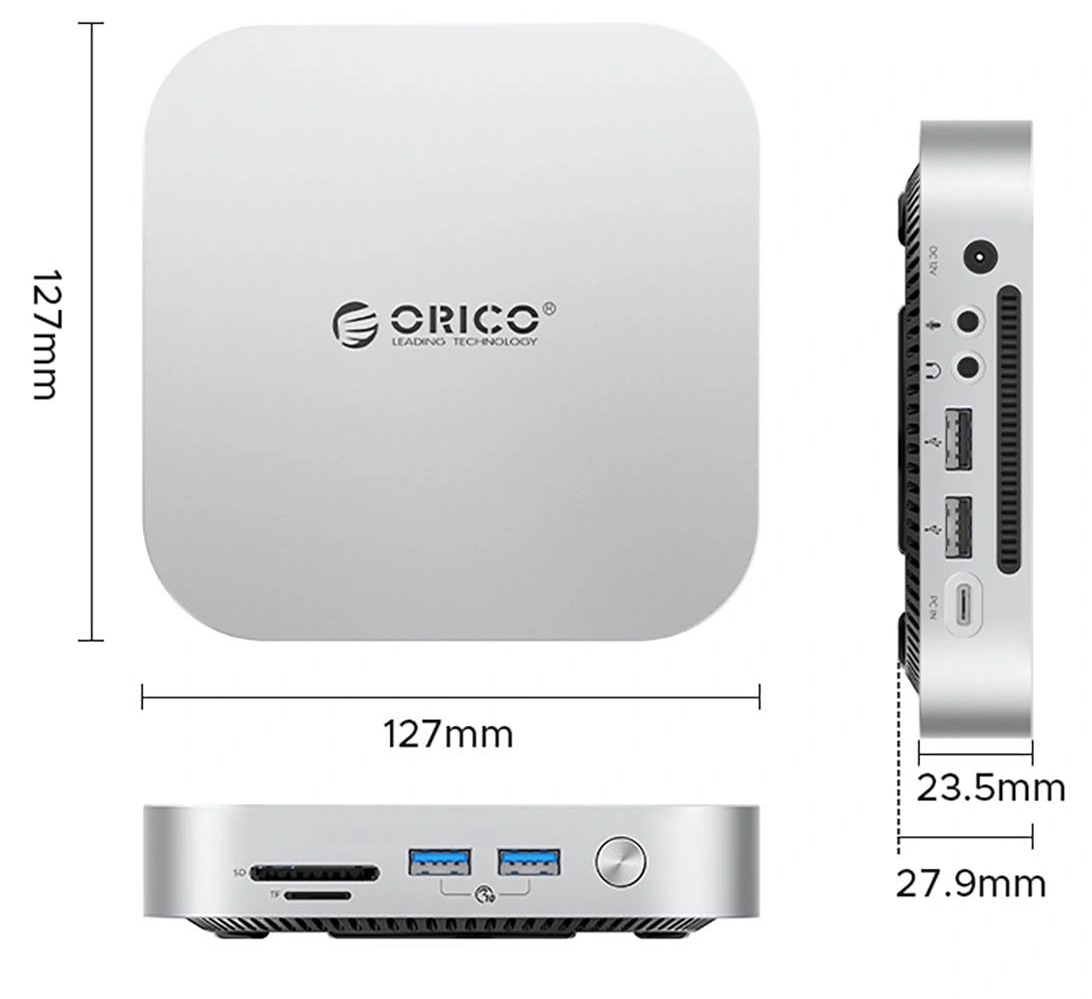 Orico MiniLink M49P Multifunctional Hub for Apple Mac Mini M4 / Mini M4 Pro, 9in1, Silver