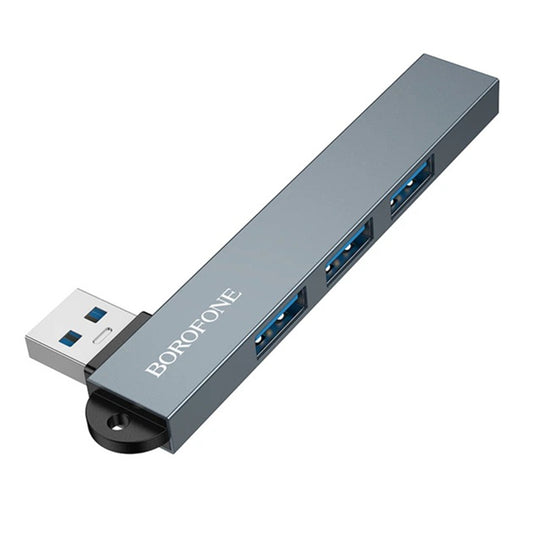 USB Hub Borofone FH1, 4σε1, Γκρι