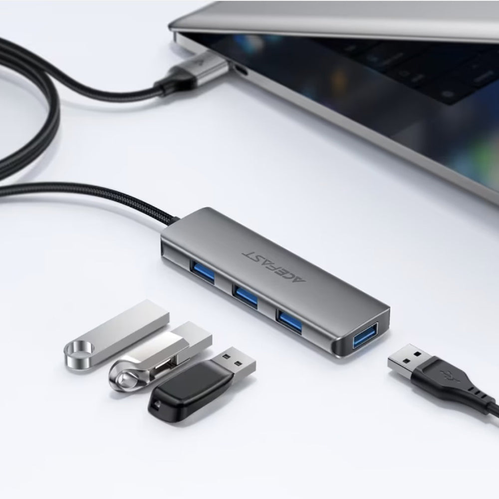 Hub USB Acefast J17, 4σε1, Γκρι