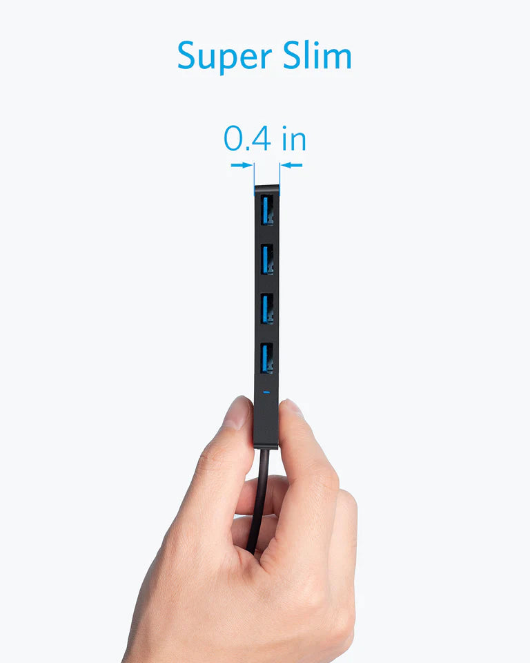 Hub USB Anker, 4 x USB-A 3.0, Μαύρο A7516016