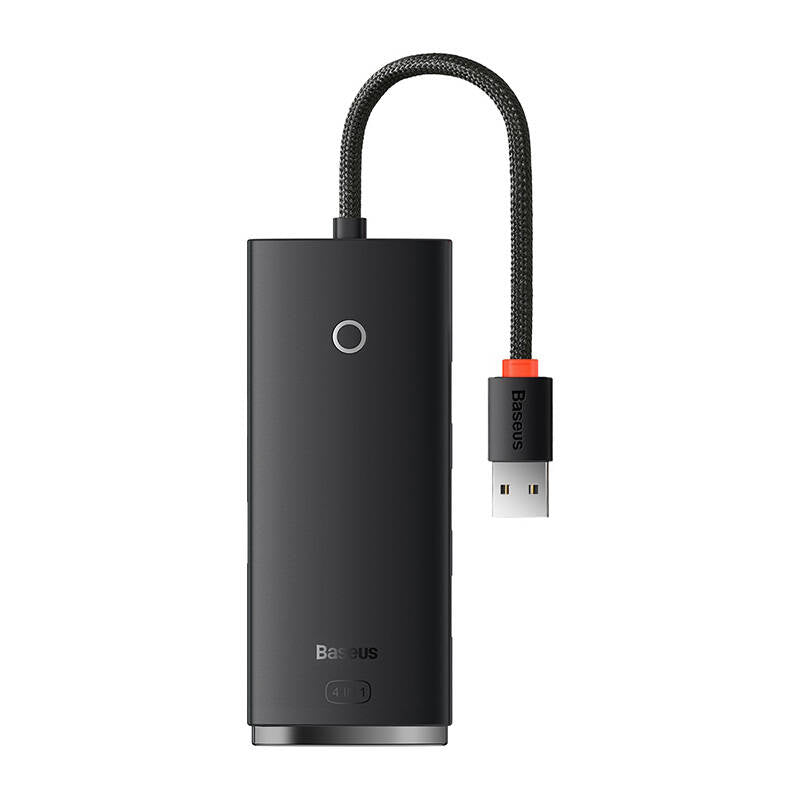 Baseus Lite USB Hub, 4 x USB-A 3.0 - 1 x USB-C, 0,25m, Μαύρο WKQXX030001