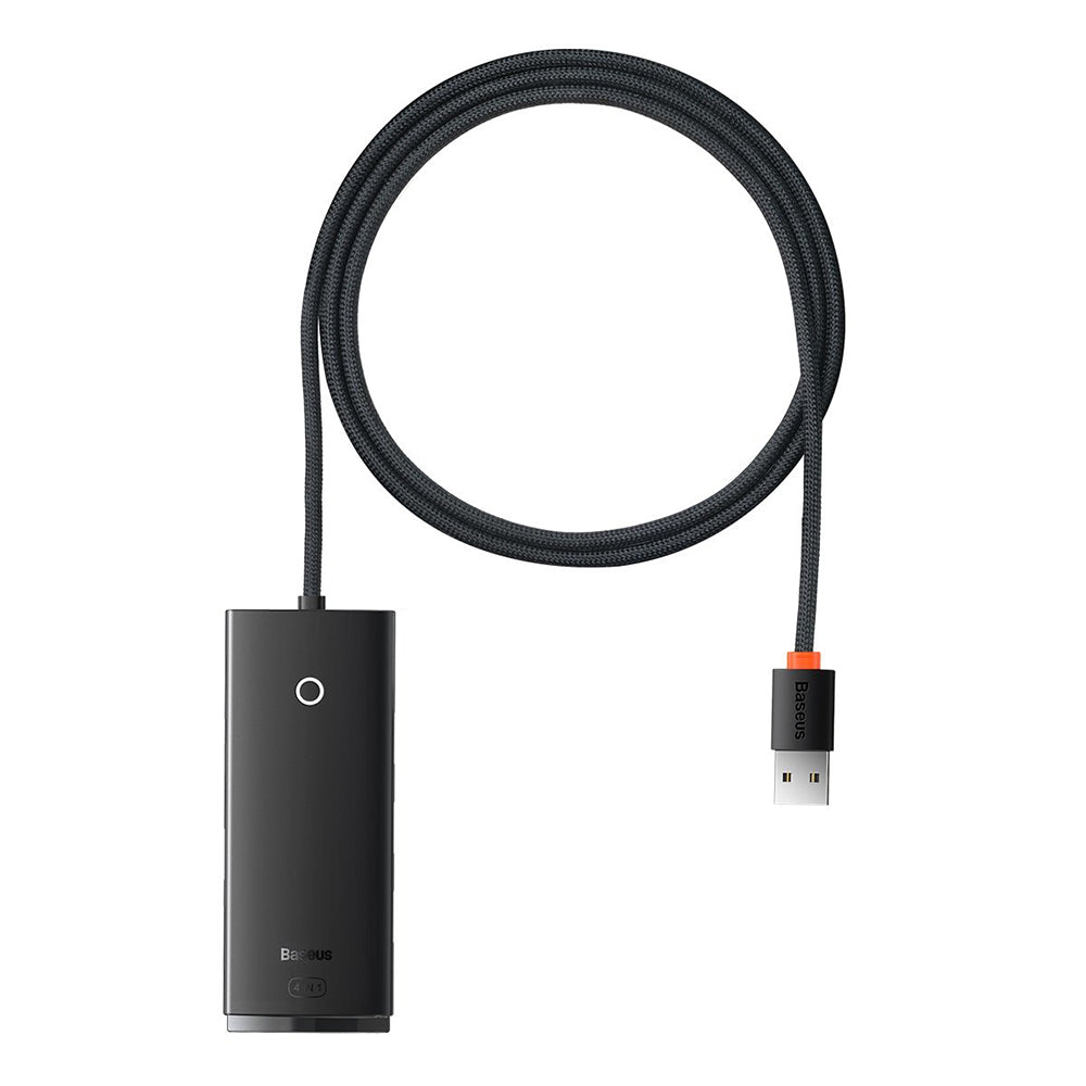 Hub USB Baseus Lite, 4 x USB-A 3.0 - 1 x USB-C, 1m, Μαύρο WKQX030101