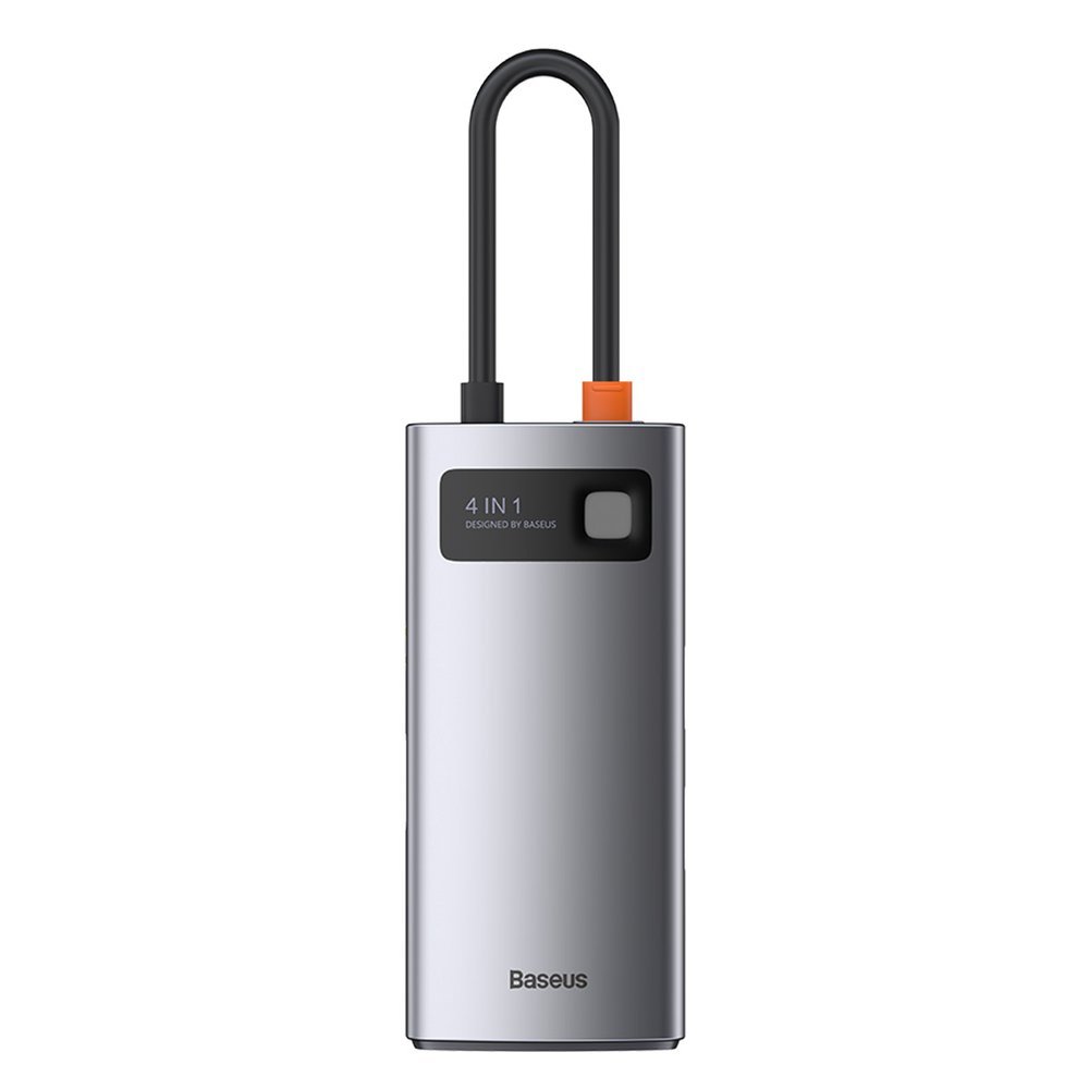 Διανομέας USB-C Baseus Metal Gleam, 2 x USB-A - 1 x USB-C - 1 x HDMI, γκρι CAHUB-CY0G
