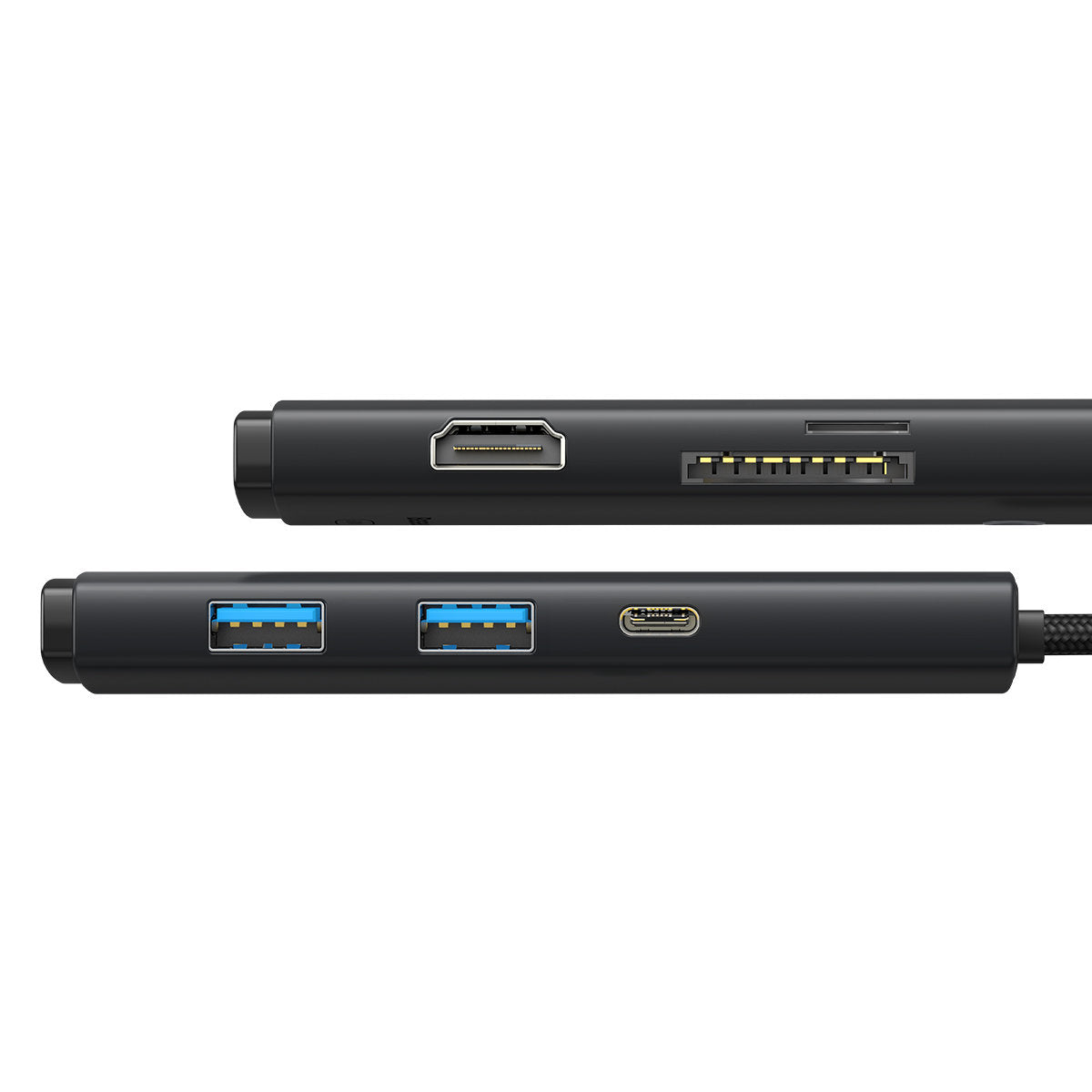 Hub USB-C Baseus, 2 x USB-A 3.0 - 1 x USB-C - 1 x HDMI - 1 x SD - 1 x microSD, Μαύρο WKQX050001