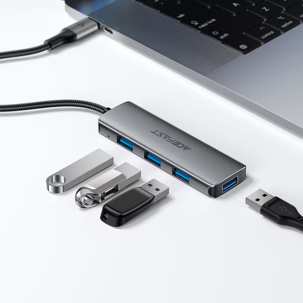 Hub USB-C Acefast J15, 4σε1, Γκρι