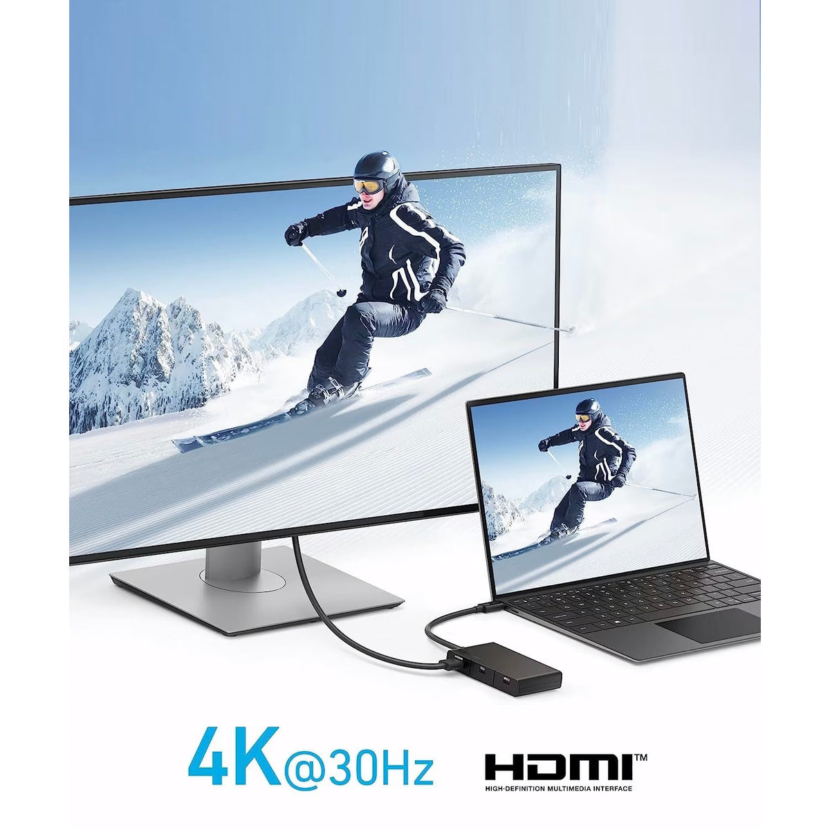 Hub USB-C Anker 332, 2 x USB-A - 2 x USB-C - 1 x HDMI, Μαύρο A8356G11