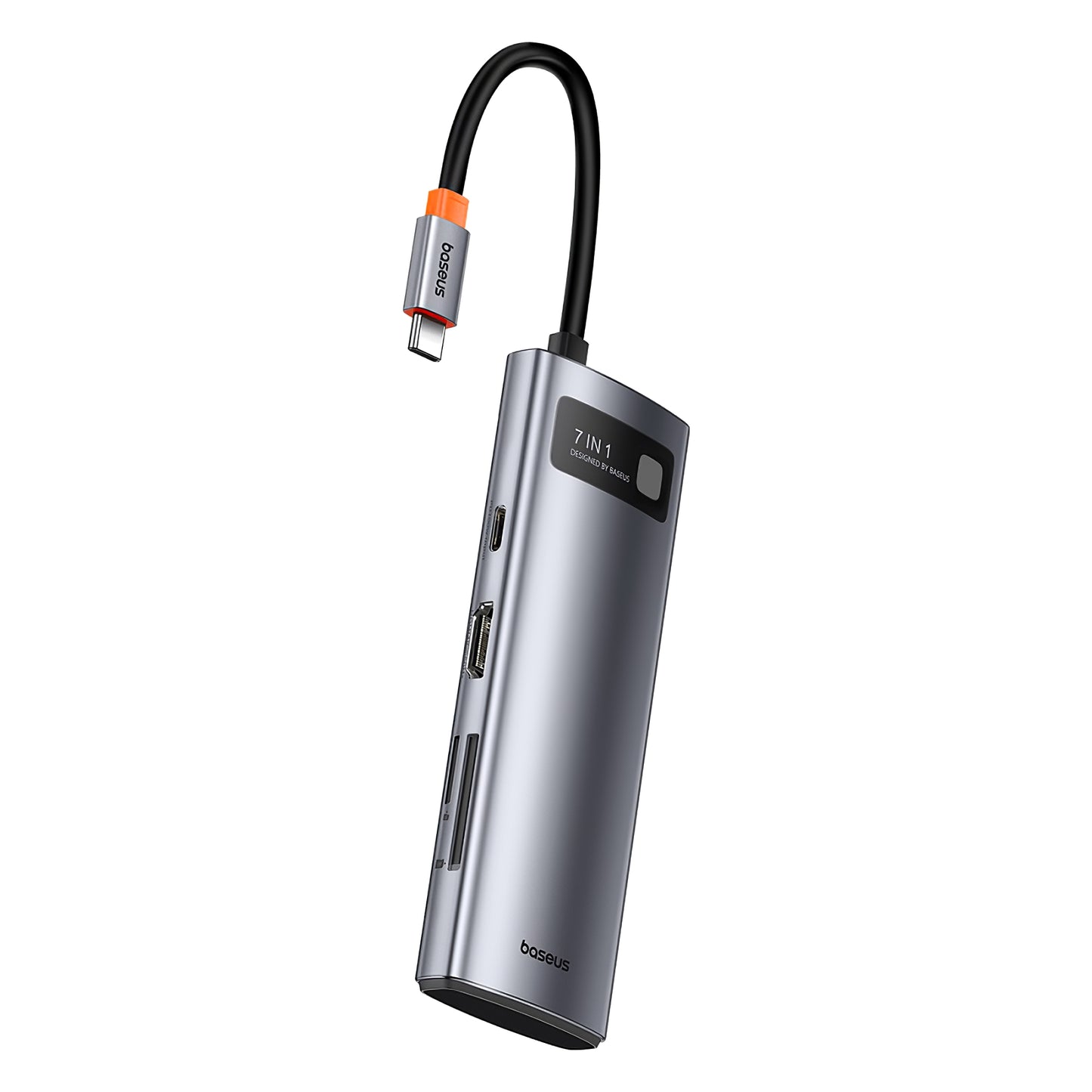 Baseus Joystar USB-C Hub, 3 x USB-A 3.0 - 1 x USB-C - 1 x HDMI - 1 x SD - 1 x microSD, Ασημί B000307088111111-00