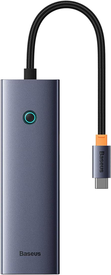 Hub USB-C Baseus UltraJoy, 4 x USB-A 3.0 - 1 x USB-C - 1 x HDMI, Γκρι B00052807813-01