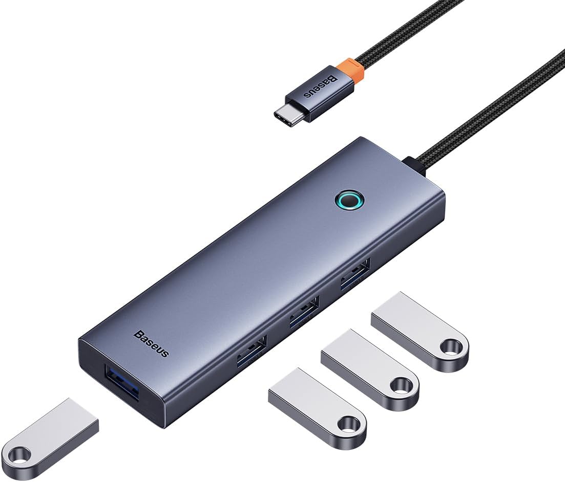Hub USB-C Baseus UltraJoy, 4 x USB-A 3.0, Γκρι B0005280A813-03