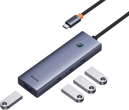 Hub USB-C Baseus UltraJoy, 4 x USB-A 3.0, Γκρι B0005280A813-03