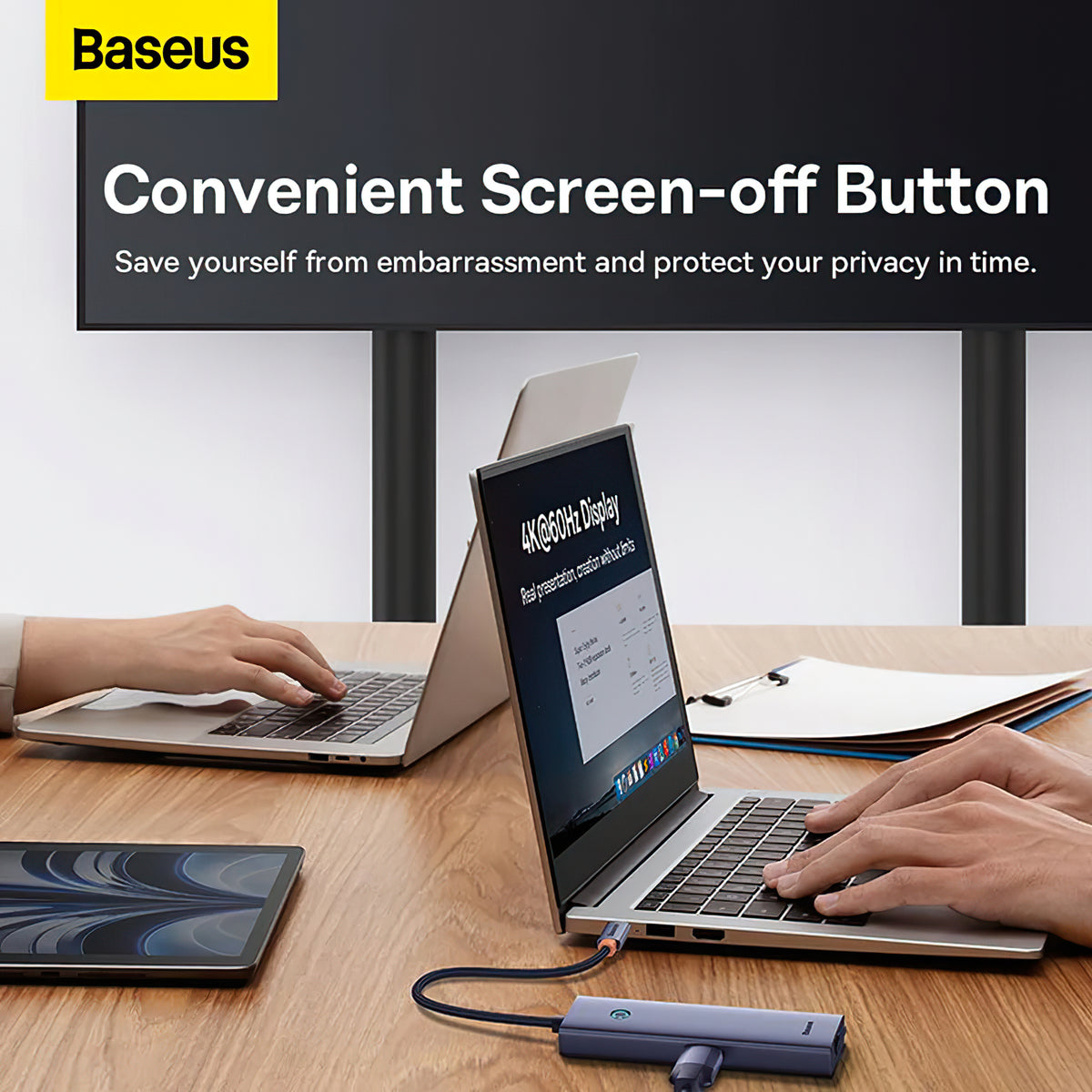 Hub USB-C Baseus UltraJoy, 4 x USB-A 3.0 - 1 x HDMI, Γκρι B00052809813-00