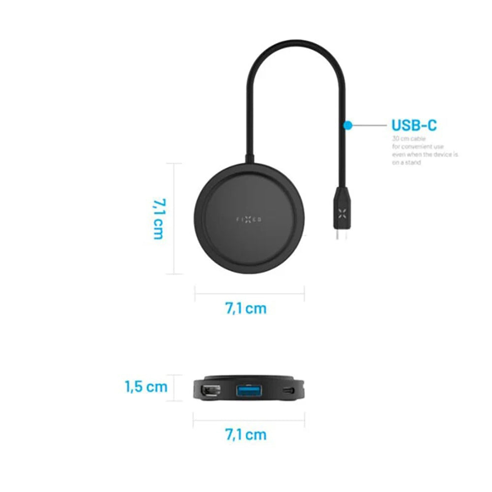 Hub USB-C Fixed MagHub, 7in1, Μαύρο