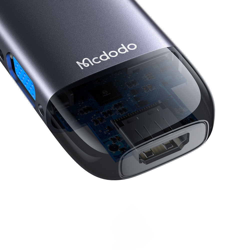 McDodo HU-7420 USB-C Hub, 10in1, Gray