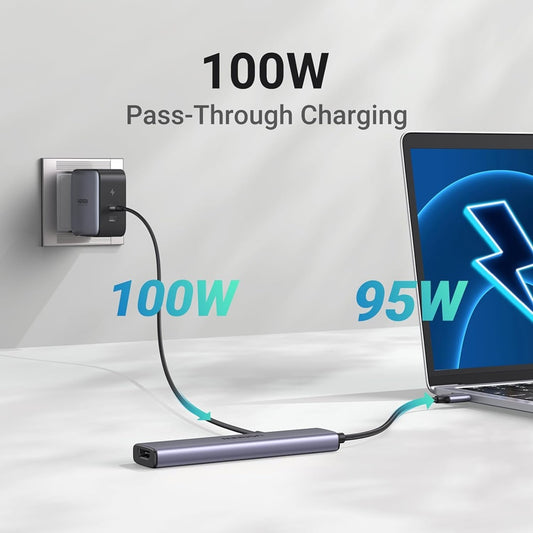 Hub USB-C UGREEN CM478, 1 x USB-A 3.0 - 2 x USB-A - 1 x USB-C - 1 x HDMI, Γκρι