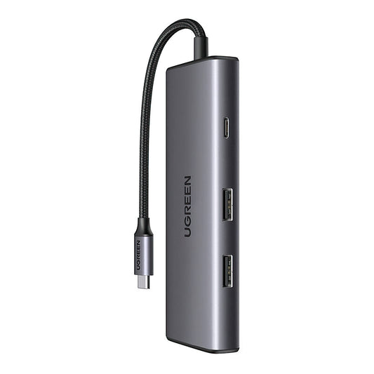 Hub USB-C UGREEN CM498 (15531), 2 x USB-A 3.2 - 2 x USB-C - 1 x HDMI - 1 x SD - 1 x microSD, Γκρι