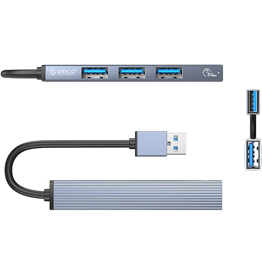 Hub USB Orico AH-A13, 1 x USB-A 3.0 - 3 x USB-A, Γκρι