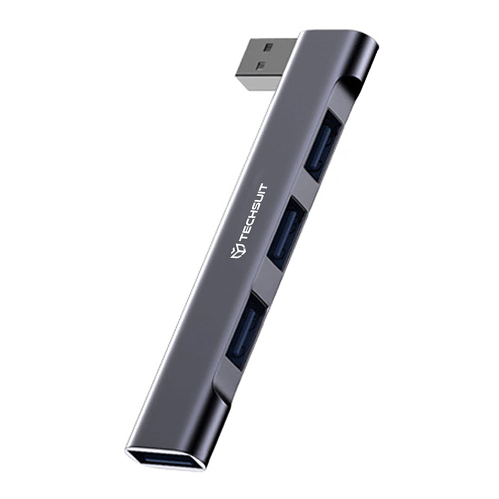 Techsuit H14 ZenithDock USB Hub, 4in1, Gray