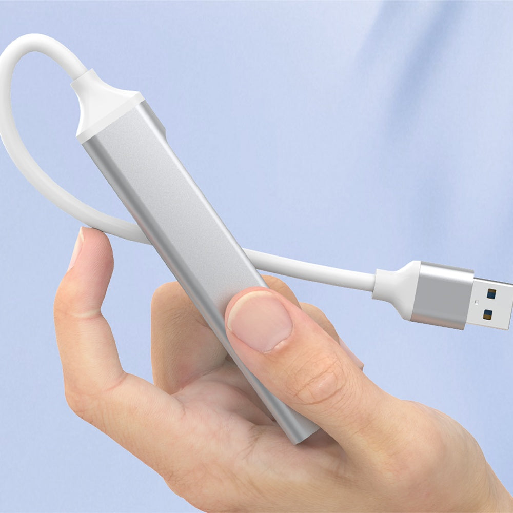 Techsuit H19 PolarisBridge USB Hub, 4in1, White Gray