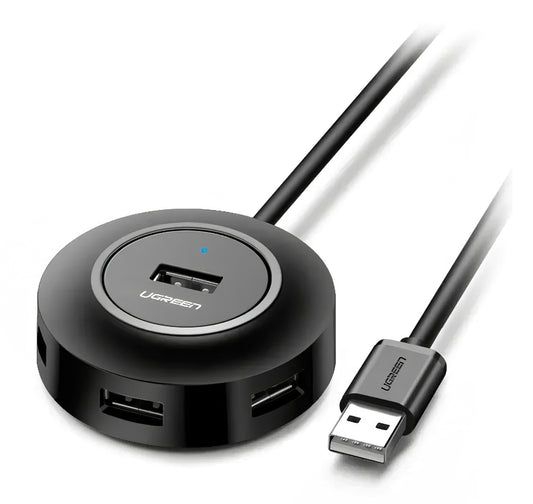 USB Hub UGREEN CR106, 4 x USB-A, 1m, Μαύρο