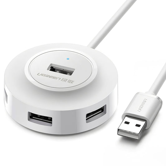 Hub USB UGREEN CR106, 4 x USB-A, 1m, Λευκό