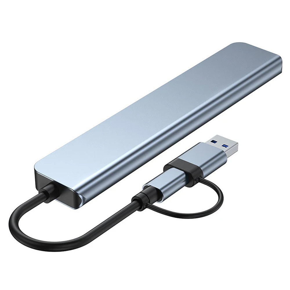 Hub USB / USB-C Techsuit H9 DataBridge, 8in1, Γκρι