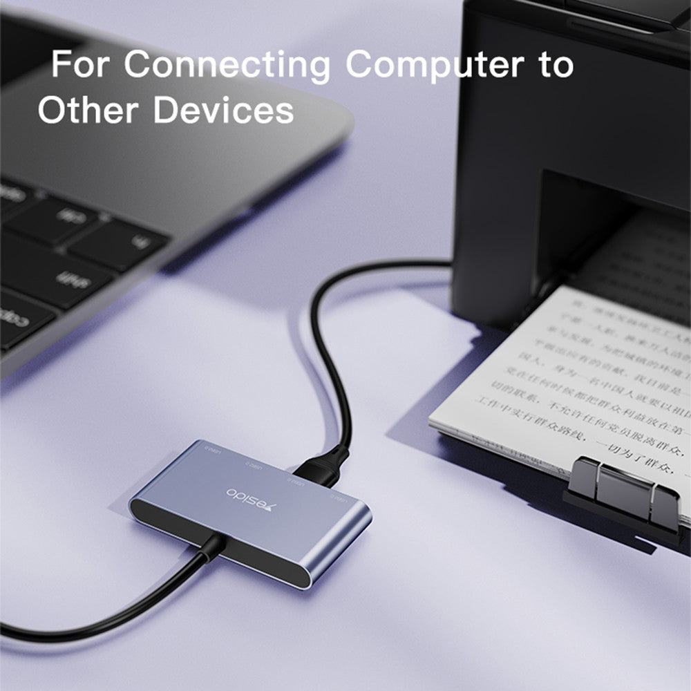 Hub USB Yesido HB12, 4in1, Γκρι