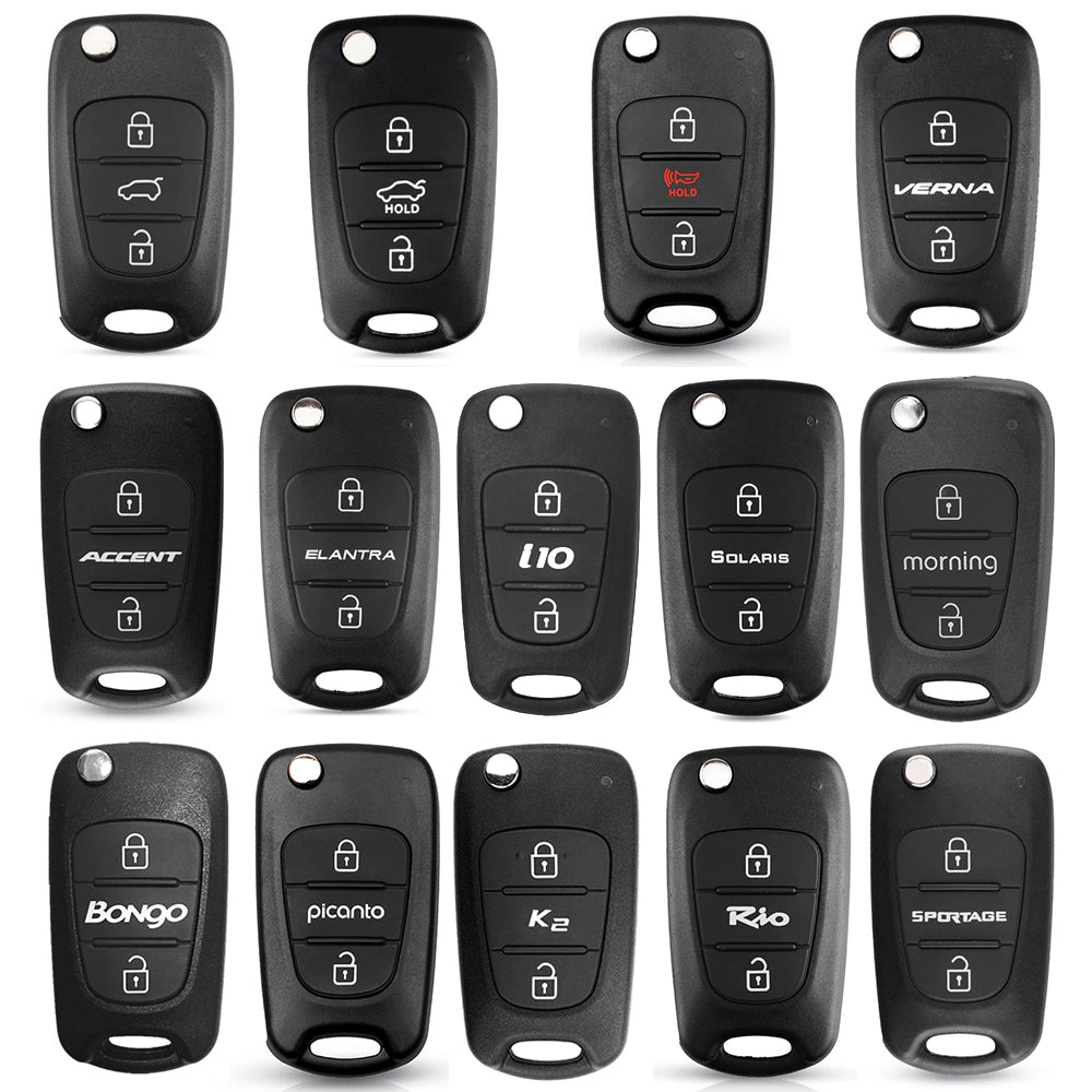 Θήκη Κλειδιών Αυτοκινήτου Techsuit 2003.04 για Hyundai Elantra / Kia Picanto, Μαύρη