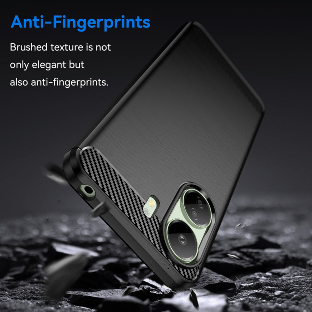 Θήκη με Προστασία Κάμερας για Xiaomi Poco C65 / Redmi 13C, Techsuit, Καρμπόν, Μαύρη